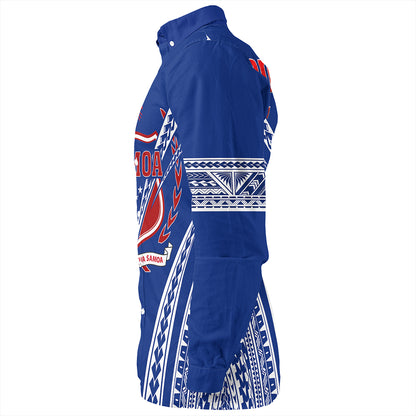 Samoa Long Sleeve Shirt Custom Polynesian Tribal Crest Design