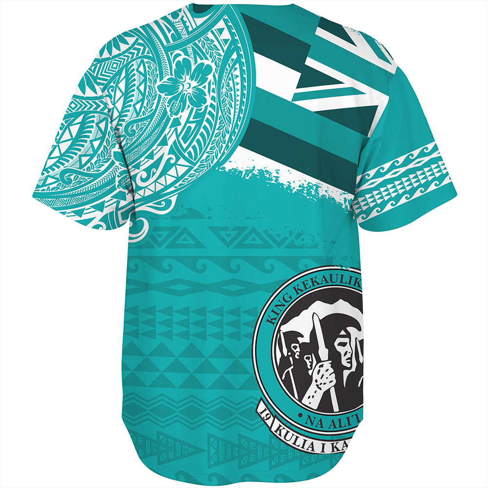 Hawaii Baseball Shirt King Kekaulike High School With Crest Style