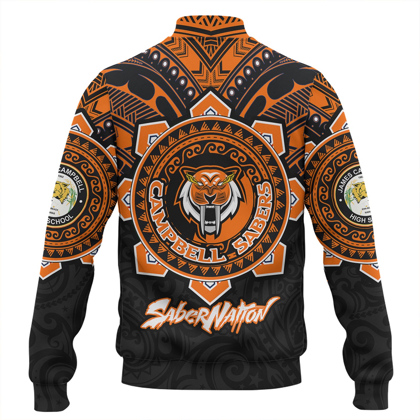 Hawaii Baseball Jacket Custom James Campbell High School SaberNation Super Sabers Tribal Style