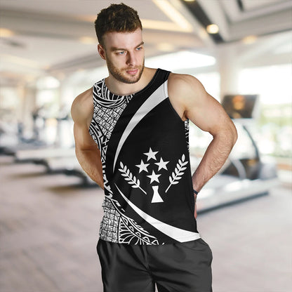 Kosrae Tank Top Coat Of Arm Lauhala White Circle