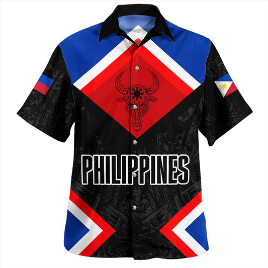 Philippines Hawaiian Shirt Water Buffalo Sun Tribal Style