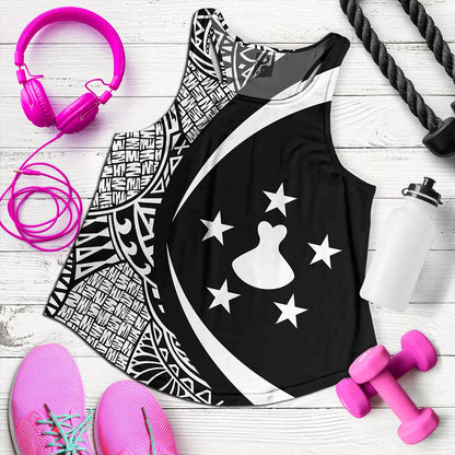 Austral Islands Women Tank Coat Of Arm Lauhala White Circle