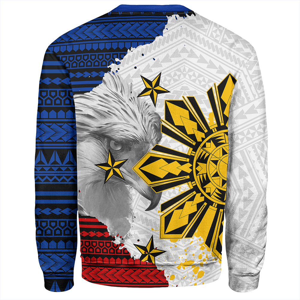 Philippines Sweatshirt Eagles Filipino Sun Flag Grunge Style