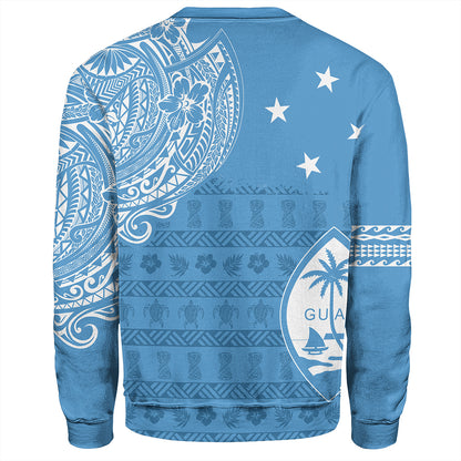 Guam Sweatshirt Micronesian Flag With Coat Of Arms