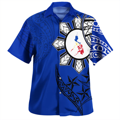 Philippines Hawaiian Shirt Tribal Sun In My Heart Gold Style