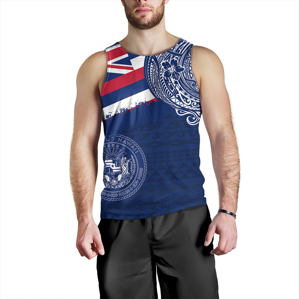 Hawaii Tank Top Polynesian Flag With Coat Of Arms