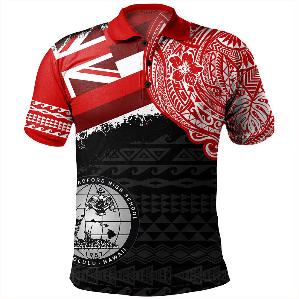 Hawaii Polo Shirt Admiral Arthur W Radford High School With Crest Style