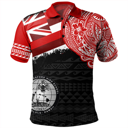 Hawaii Polo Shirt Admiral Arthur W Radford High School With Crest Style