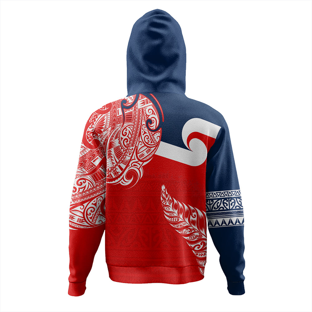 New Zealand Hoodie Tino Rangatiratanga Maori With Silver Fern Version.2