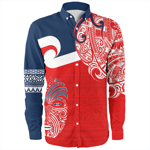 New Zealand Long Sleeve Shirt Tino Rangatiratanga Maori Mask