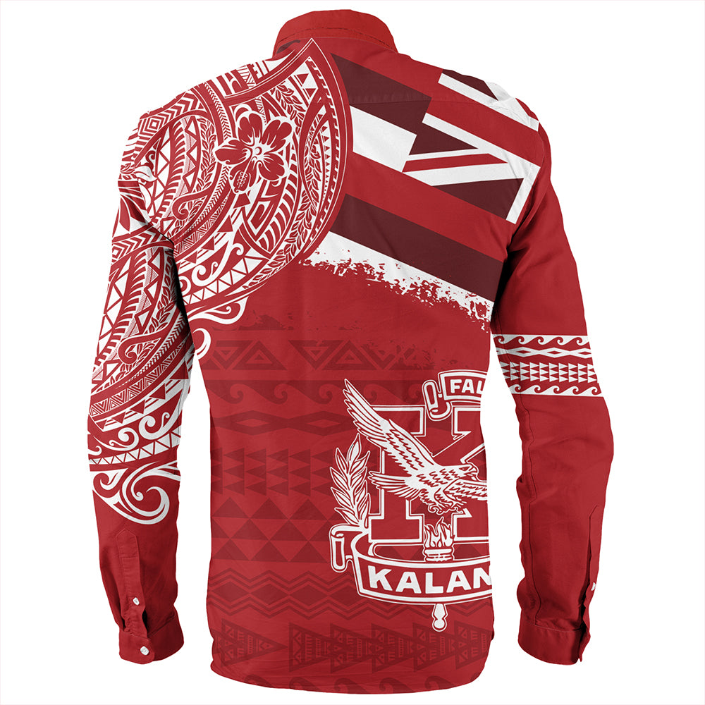 Hawaii Long Sleeve Shirt Kalani High School With Crest Style