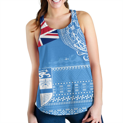 Fiji Women Tank Polynesian Flag With Coat Of Arms