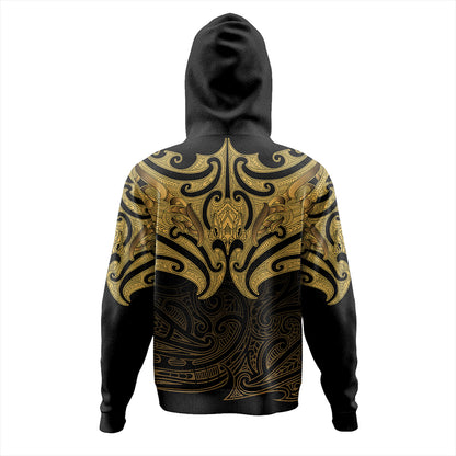 New Zealand Hoodie Maori Gold Pattern