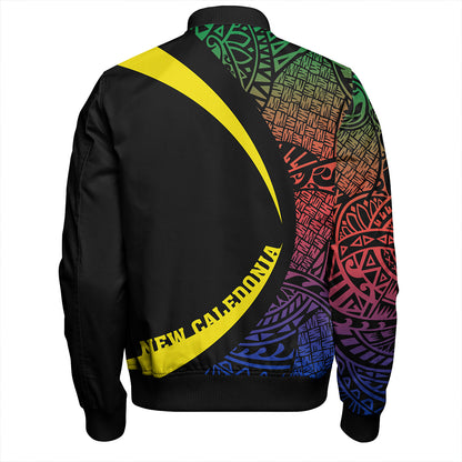 New Caledonia Bomber Jacket Coat Of Arm Lauhala Circle