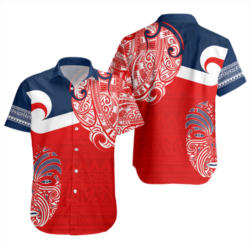 New Zealand Short Sleeve Shirt Tino Rangatiratanga Maori Mask