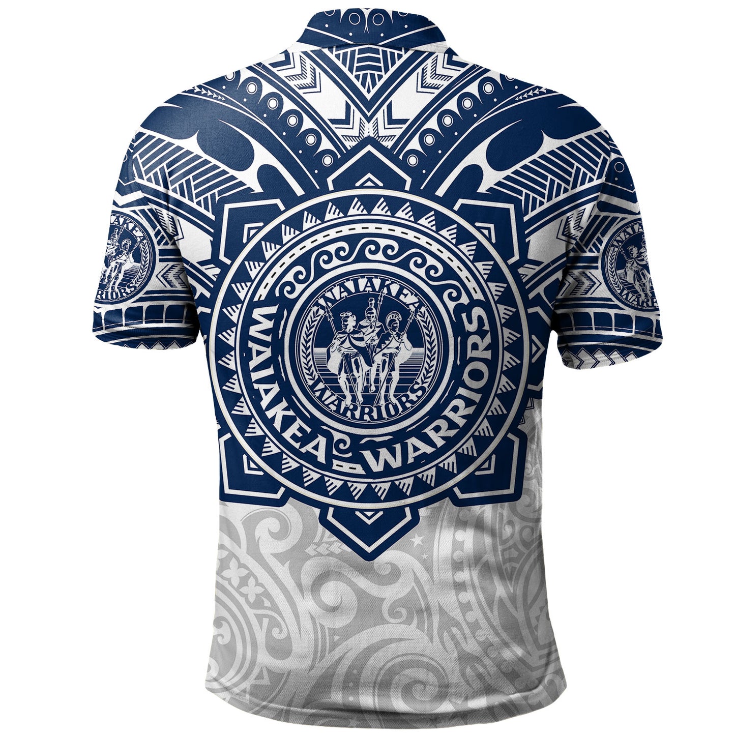 Hawaii Polo Shirt Custom Waiakea High School Super Waiakea Warriors Tribal Style