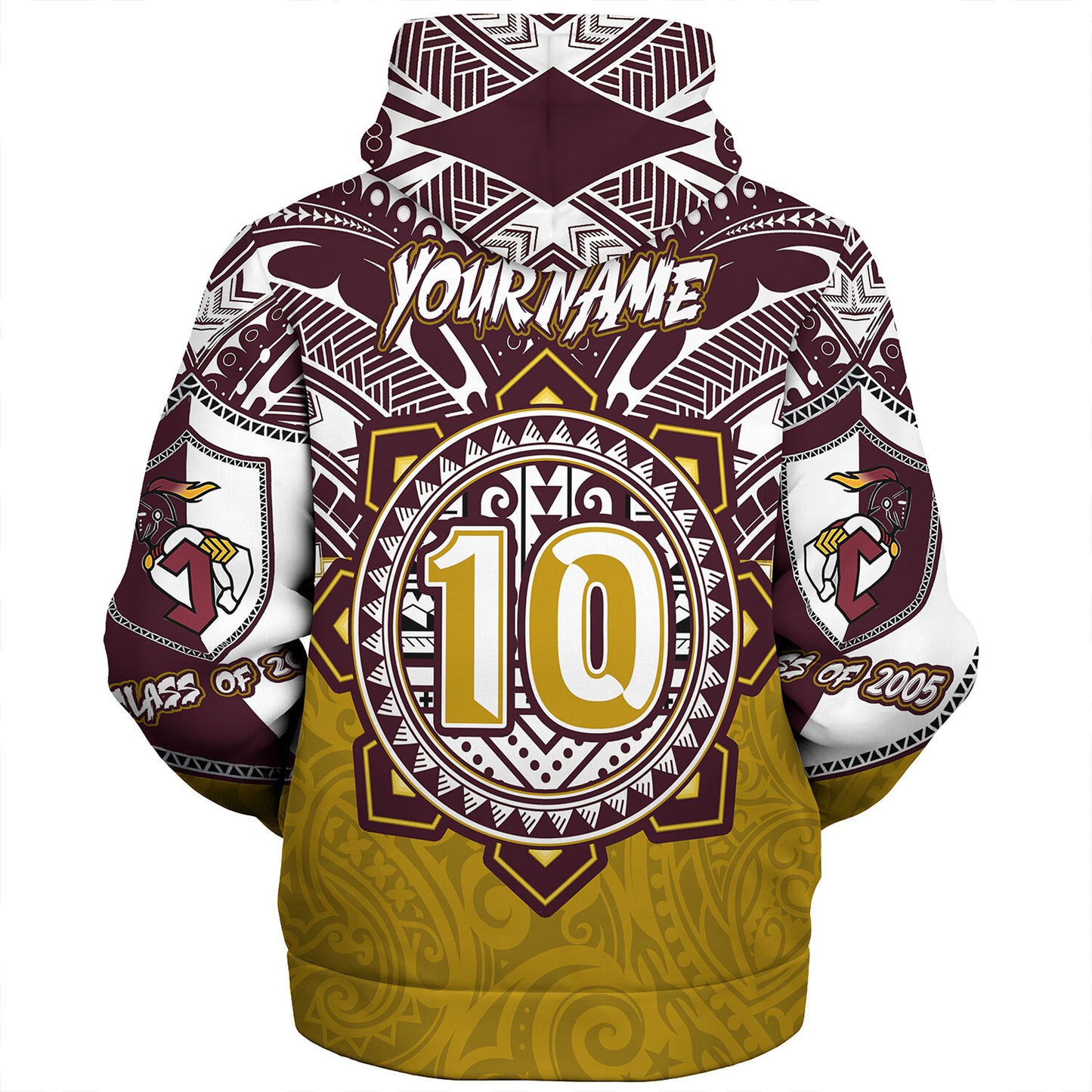 Hawaii Sherpa Hoodie Custom James B. Castle High School Super Castle Knights Tribal Style