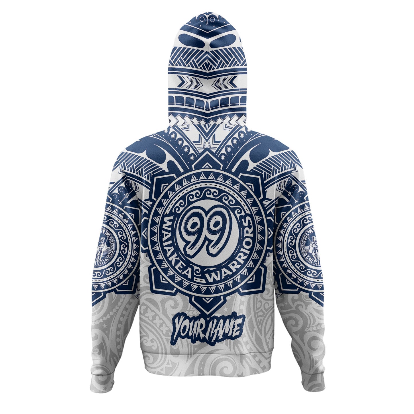 Hawaii Hoodie Custom Waiakea High School Super Waiakea Warriors Tribal Style