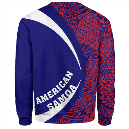 Samoa Sweatshirt American Samoa Coat Of Arm Lauhala Circle