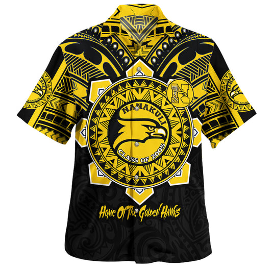 Hawaii Hawaiian Shirt Custom Nanakuli High & Intermediate School Home Of Golden Hawks Tribal Style