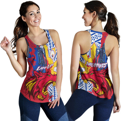 Philippines Filipinos Women Tank Custom Lapu-Lapu And The Wolf Tribal Polynesian Style