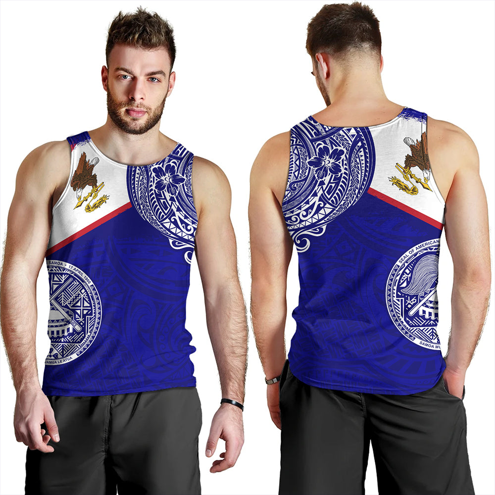 American Samoa Tank Top Polynesian Flag With Coat Of Arms