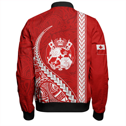 Tonga Bomber Jacket Tribal Polynesian Coat Of Arms