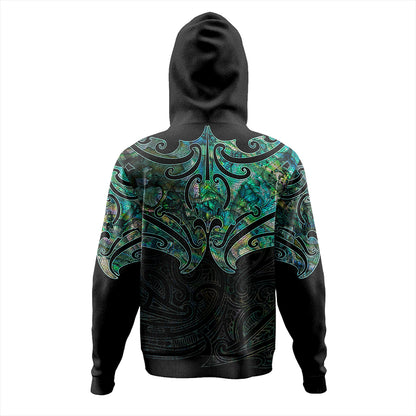 New Zealand Hoodie Maori Papua Shell Pattern