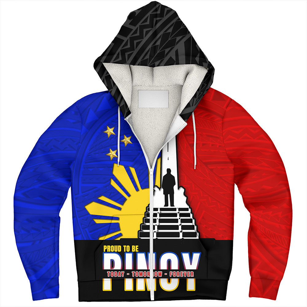Philippines Filipinos Sherpa Hoodie - Proud To Be Pinoy Rizal Park