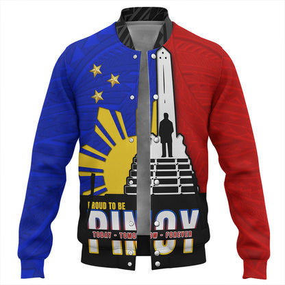 Philippines Filipinos Baseball Jacket - Proud To Be Pinoy Rizal Park