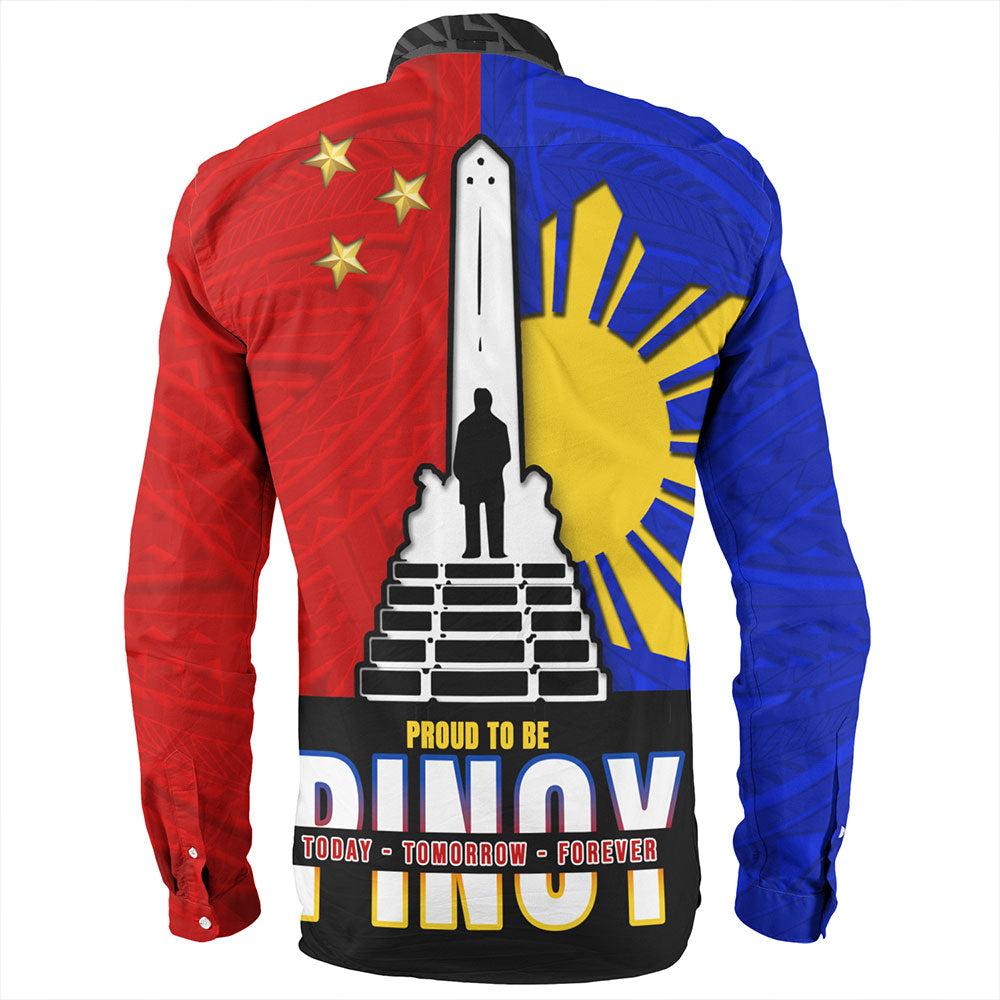 Philippines Filipinos Long Sleeve Shirt - Proud To Be Pinoy Rizal Park