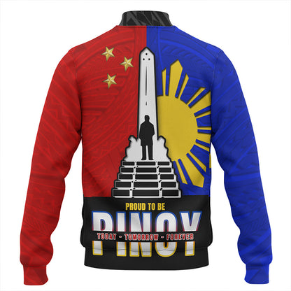 Philippines Filipinos Baseball Jacket - Proud To Be Pinoy Rizal Park
