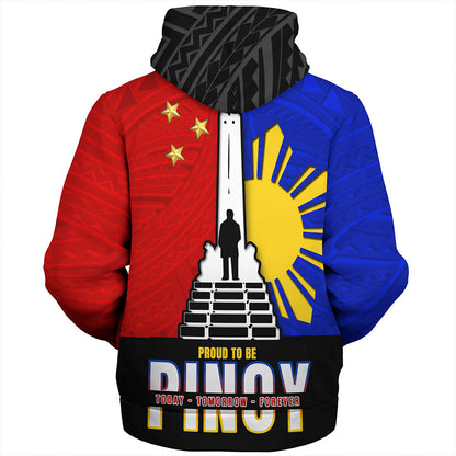 Philippines Filipinos Sherpa Hoodie - Proud To Be Pinoy Rizal Park