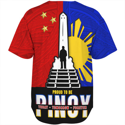 Philippines Filipinos Baseball Shirt - Proud To Be Pinoy Rizal Park