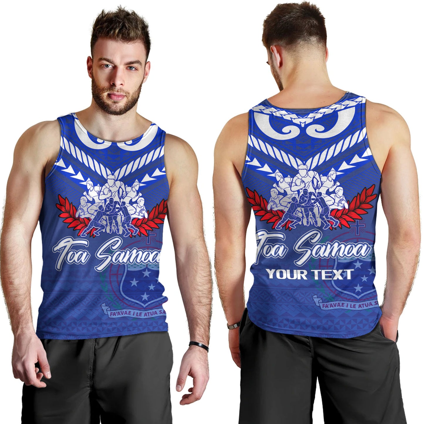 Samoa Custom Personalised Tank Top Toa Samoa Tribal Pattern