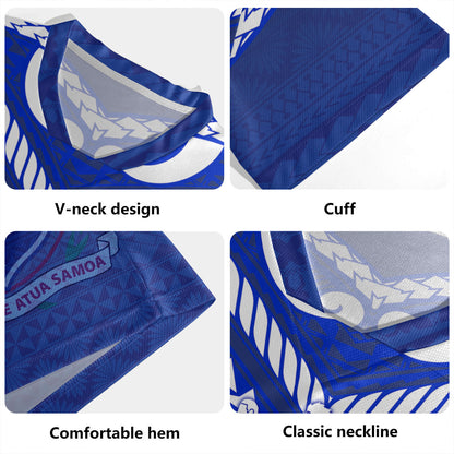 Samoa Custom Personalised Rugby Jersey Toa Samoa Tribal Pattern