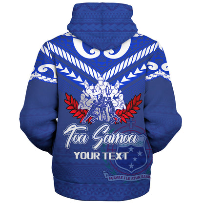 Samoa Custom Personalised  Sherpa Hoodie Toa Samoa Tribal Pattern