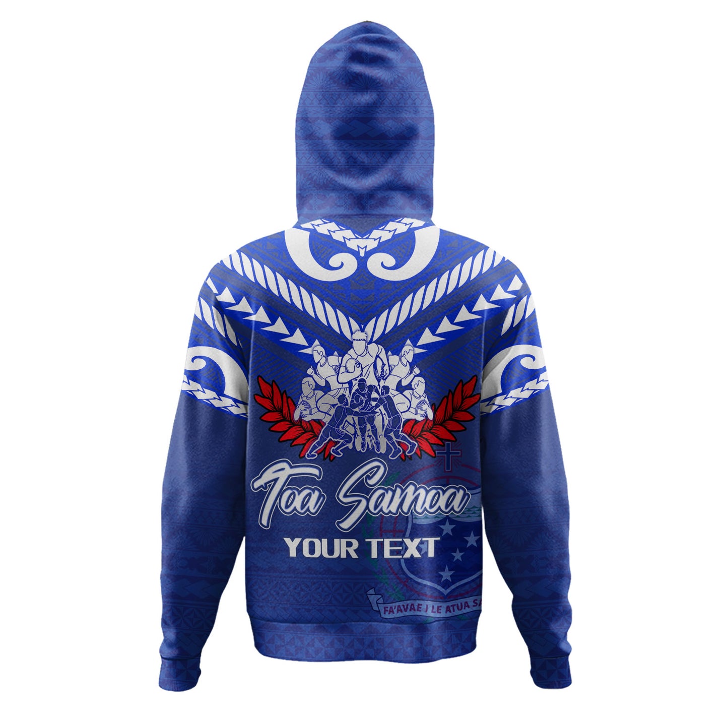 Samoa Custom Personalised Hoodie Toa Samoa Tribal Pattern