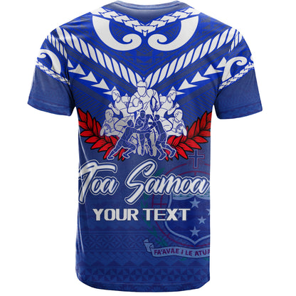 Samoa Custom Personalised T-Shirt Toa Samoa Tribal Pattern