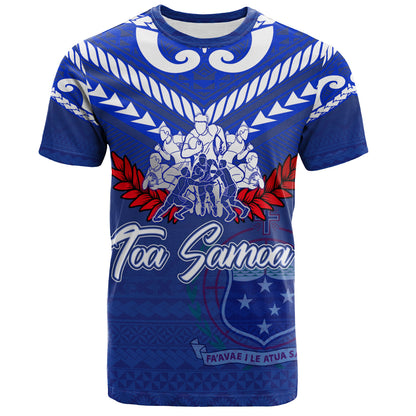 Samoa Custom Personalised T-Shirt Toa Samoa Tribal Pattern