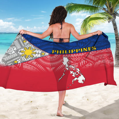 Philippines Filipinos Map And Flag Color Style Sarong