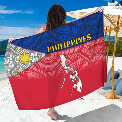 Philippines Filipinos Map And Flag Color Style Sarong