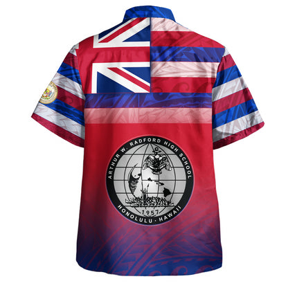Hawaii Admiral Arthur W. Radford High School Hawaii Shirt Flag Color With Traditional Patterns