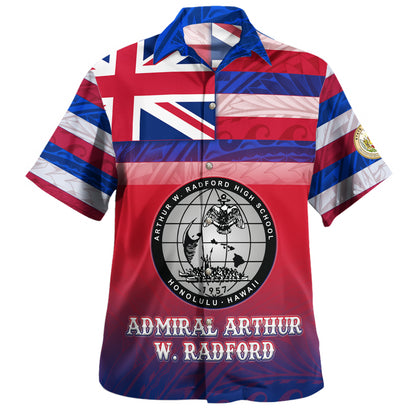 Hawaii Admiral Arthur W. Radford High School Hawaii Shirt Flag Color With Traditional Patterns