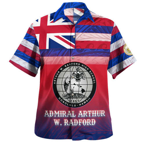Hawaii Admiral Arthur W. Radford High School Hawaii Shirt Flag Color With Traditional Patterns