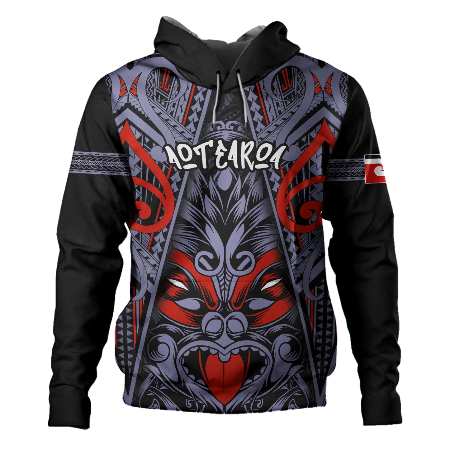 New Zealand Hoodie Tiki Mask Aotearoa Style