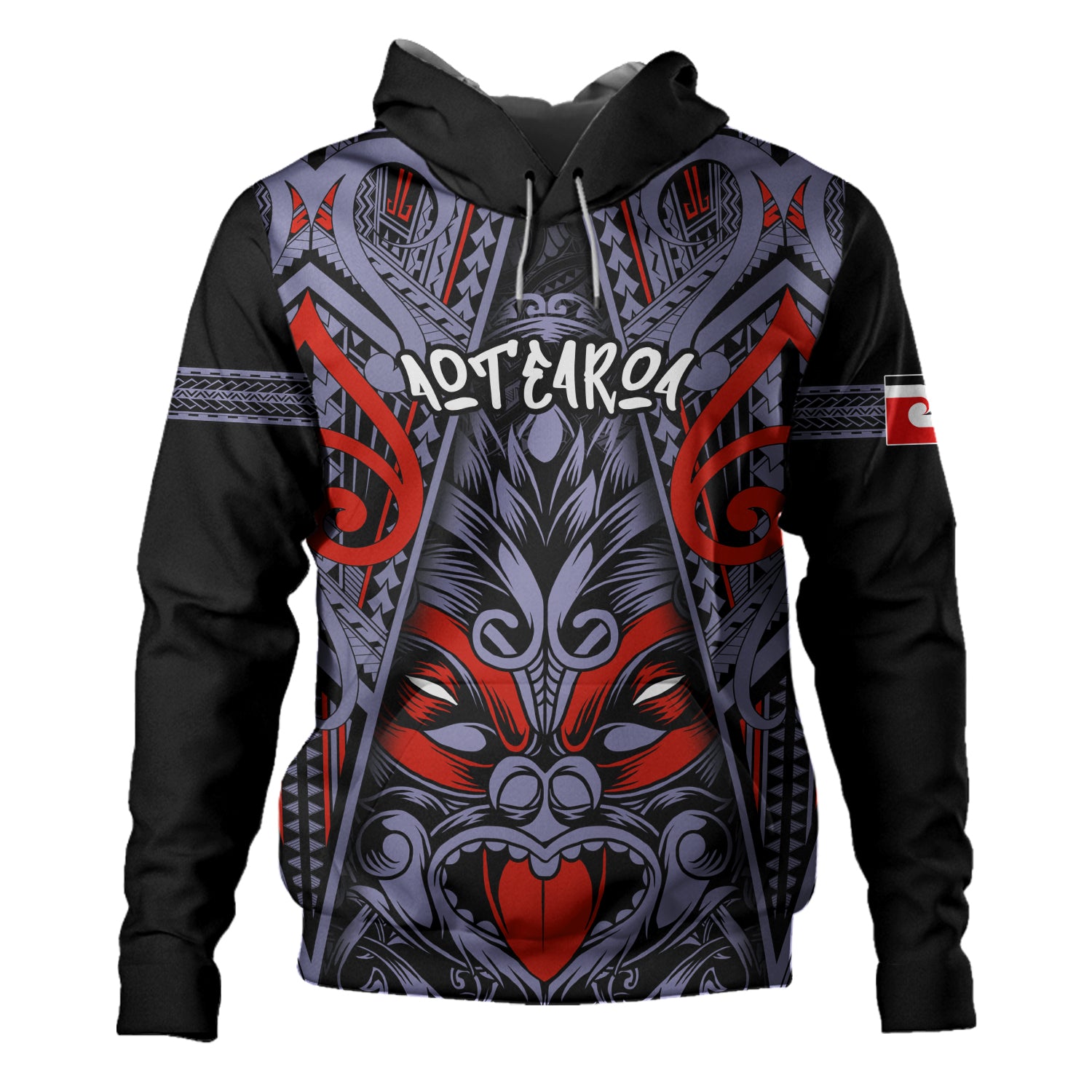New Zealand Hoodie Tiki Mask Aotearoa Style