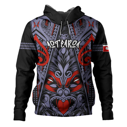 New Zealand Hoodie Tiki Mask Aotearoa Style