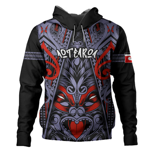 New Zealand Hoodie Tiki Mask Aotearoa Style