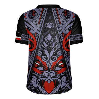 New Zealand Rugby Jersey Tiki Mask Aotearoa Style